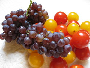 Hintergrundbilder Obst Weintraube Tomaten Lebensmittel
