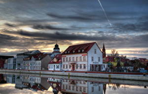 Fotos Deutschland Gebäude Flusse Himmel Wolke HDR  Städte
