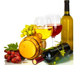 Fondos de escritorio Bodegón Bebida Vino Uvas Vaso de vino Botella Alimentos