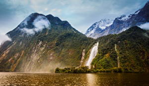 Papel de Parede Desktop Montanha Nova Zelândia Southland Naturaleza
