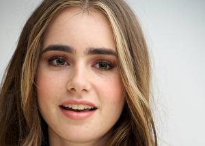 Images Lily Collins Eyes Glance Face Teeth Hair Brown haired Celebrities