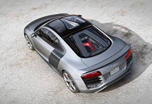 Fotos Audi Silber Farbe Fahrzeugscheinwerfer r8 v12 tdi Autos