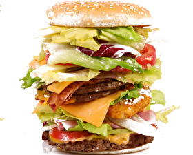 Bureaubladachtergronden Hamburger Fastfood Voedsel