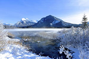 Fondos de escritorio Parque Canadá Montaña Nieve Banff Naturaleza