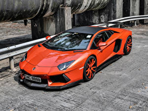 Bakgrunnsbilder Lamborghini Oransje Frontlykter Dyre 2012 Aventador LP900-4 Molto Veloce bil