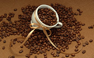 Bakgrundsbilder på skrivbordet Drycker Kaffe Tekopp Korn (Säd) Mat