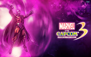 Bakgrundsbilder på skrivbordet Marvel vs Capcom Krigare Superhjältar En man Magneto spel Fantasy