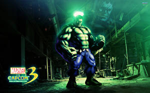 Bakgrundsbilder på skrivbordet Marvel vs Capcom Krigare Superhjältar Hulken superhjälte Datorspel