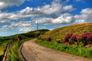 Wallpaper Roads England Sky Clouds HDR Horwich Nature