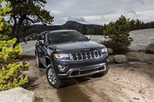 Fonds d'écran Jeep Phare automobile Devant 2014 Grand Cherokee Limited Voitures