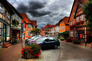 Picture Germany Houses Street HDR Hitzacker Cities