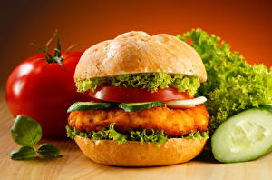 Bilder Hamburger Fast food Lebensmittel