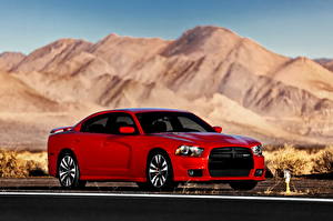 Wallpaper Dodge Headlights Red 2012 Charger SRT8 Cars