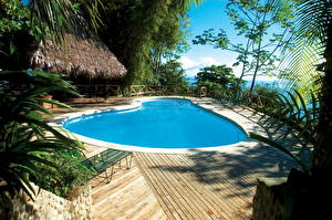 桌面壁纸，，公园，泳池，Corcovado Costa Rica，大自然