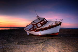 Pictures Boats Sand HDR