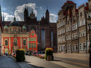 Picture Poland Houses Street HDR  Cities