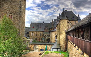 デスクトップの壁紙、、城、ドイツ、石で作られ、Burg an der Wupper Solingen、都市