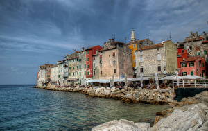 Image Croatia Building Coast Stone HDRI  Cities