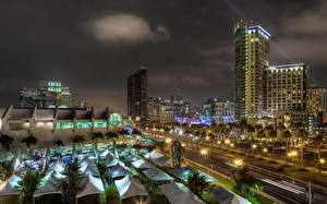 Hintergrundbilder USA Wege Haus Himmel Nacht HDR San Diego Kalifornien Städte