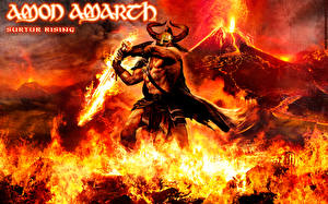 Hintergrundbilder Amon Amarth Krieger Flamme Schwert Musik