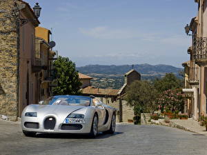 Fonds d'écran BUGATTI Phare automobile Argent couleur Luxe 2009 Veyron 16.4 Grand Sport Voitures Villes