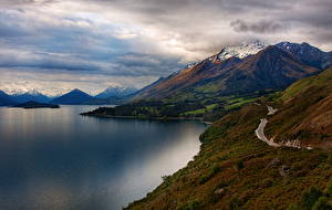 Hintergrundbilder Landschaftsfotografie Neuseeland Gebirge Flusse Queenstown Natur