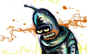 Hintergrundbilder Futurama Gezeichnet Bender Roboter Zeichentrickfilm