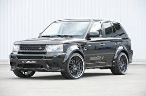 Fonds d'écran Land Rover Hamann Phare automobile Noir Métallique 2010 Conqueror II Range Rover Sport Voitures