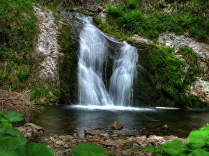 Picture Waterfalls Germany Moss Allerheiligen Nature