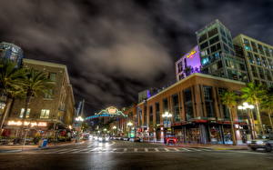 Hintergrundbilder USA Haus Wege Himmel Kalifornien San Diego Nacht HDRI Asphalt Städte
