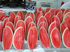Bilder Obst Wassermelonen Stück das Essen