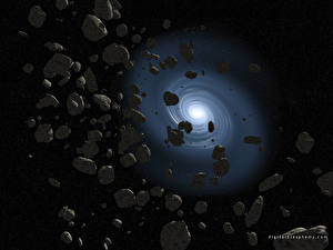 Papel de Parede Desktop Asteroides