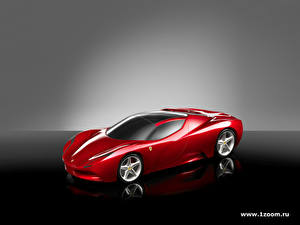 Bakgrundsbilder på skrivbordet Ferrari Röd Bilar