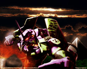 Papel de Parede Desktop Neon Genesis Evangelion Eva 01 Anime