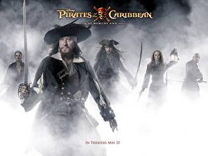 Papel de Parede Desktop Piratas das Caraíbas Pirates of the Caribbean: At World's End Geoffrey Rush Filme