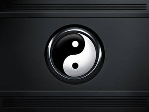 Bakgrundsbilder på skrivbordet Yin och yang
