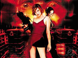 Tapety na pulpit Resident Evil (film) Resident Evil 2002 Milla Jovovich Filmy
