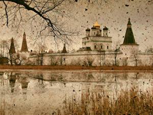 デスクトップの壁紙、、寺院、ロシア、都市