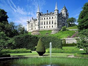 Fonds d'écran Château fort Aménagement paysager Écosse Villes