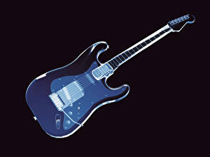 Papel de Parede Desktop Instrumento musical Guitarra Fundo preto