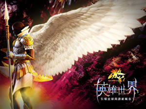 Wallpaper Guild Wars Guild Wars Nightfall Angel Wings vdeo game