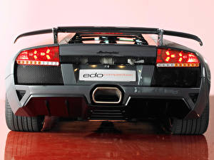 Bakgrundsbilder på skrivbordet Lamborghini Bakifrån Framlyktor bil