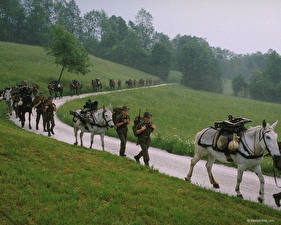 Bilder Soldat Pferd Militär