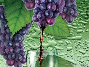 Desktop wallpapers Fruit Drink Grapes Wine Food