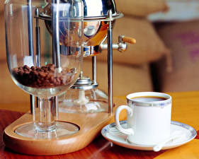 Bakgrundsbilder på skrivbordet Dryck Tabellinställning Kaffe Korn (Säd) Mat