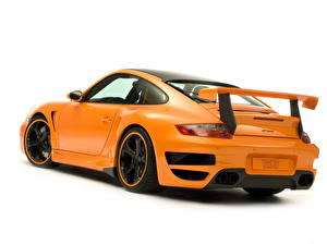 Bakgrunnsbilder Porsche Hvit bakgrunn 911 Turbo TechART bil