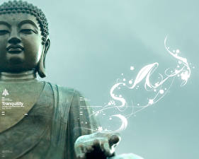 Sfondi desktop La scultura Buddha Città