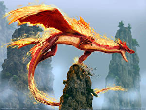 Desktop hintergrundbilder Dragon Blade Drachen computerspiel