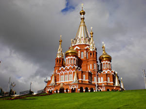 Bakgrunnsbilder Tempel Russland en by