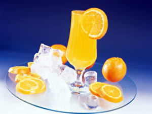 Фотография Фрукты Напиток Цитрусовые Сок Апельсин Продукты питания